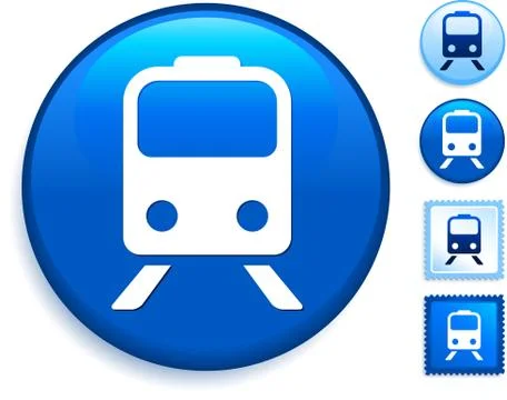 Subway Icon on Internet Button Stock Illustration