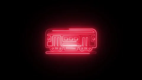 Subway Icon Isolated on Black Background Metro Transport Symbol Design 库存影片 330492189