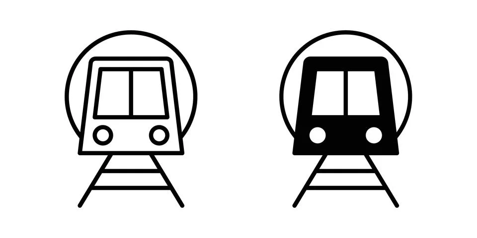 Subway icon vector symbol graphics Stock Illustration
