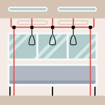 Subway inside scene Stock Illustration