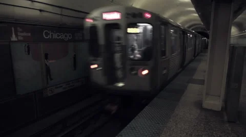 Subway Leaving the Station Stock Footage 53909728