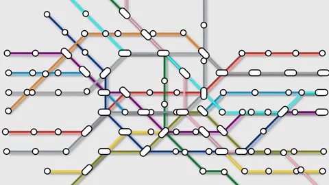 Subway Map Vídeos de archivo 343124099