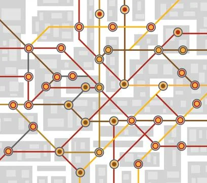 Subway map Illustrazione stock