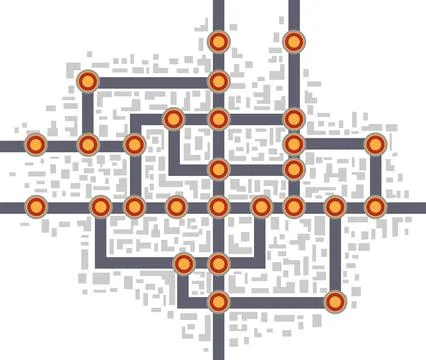Subway map Stock Illustration