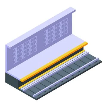 Subway metro icon isometric vector. Machine train Stockillustratie