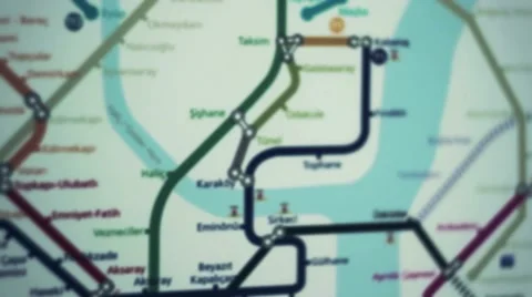 Subway network map Stock Footage 42093931