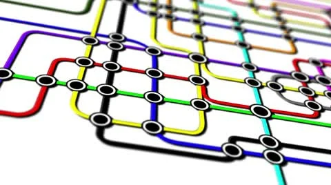 Subway Network People Connections v1 05 Stock Footage