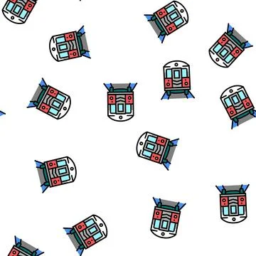 Subway new york vector seamless pattern Stock Illustration