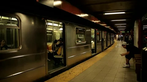 Subway NYC Stock Footage 48330741