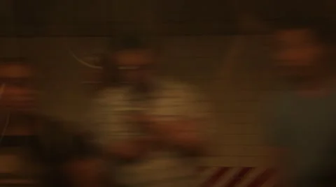 Subway passing platform - faces Stock Footage 46773942