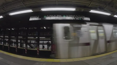 The subway passing through Union Square Stock Footage 273086731