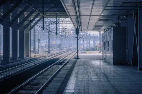 Subway platform in city Stock Photos