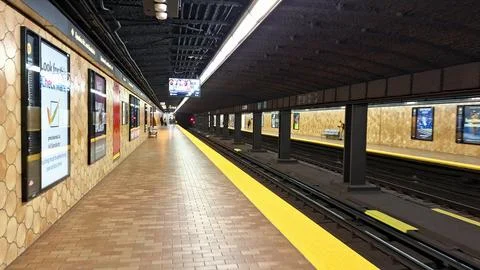 Subway platform in Toronto Ontario Canada Stock Photos