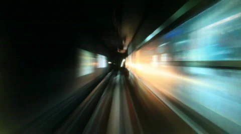 Subway railways timelapse  Stock Footage