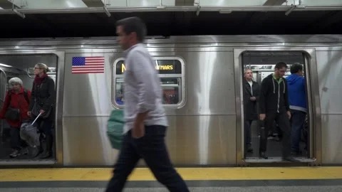 Subway rapid transit system in NYC NY USA Manhattan New York City Stock Footage 135074697
