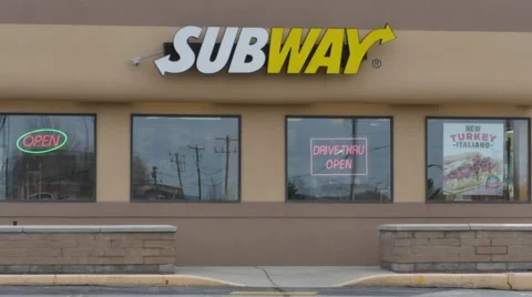 Subway Restaraunt Stock Footage 48432420
