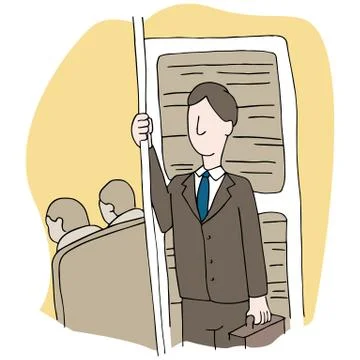 Subway rider Stock Illustration