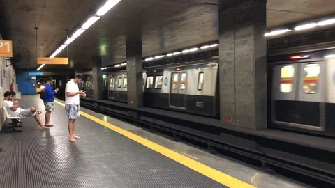 Subway in Rio de Janeiro Stock Footage 102631956