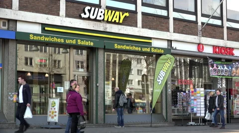 Subway Sandwich shop in Cologne Germany 4k Видео 49620853