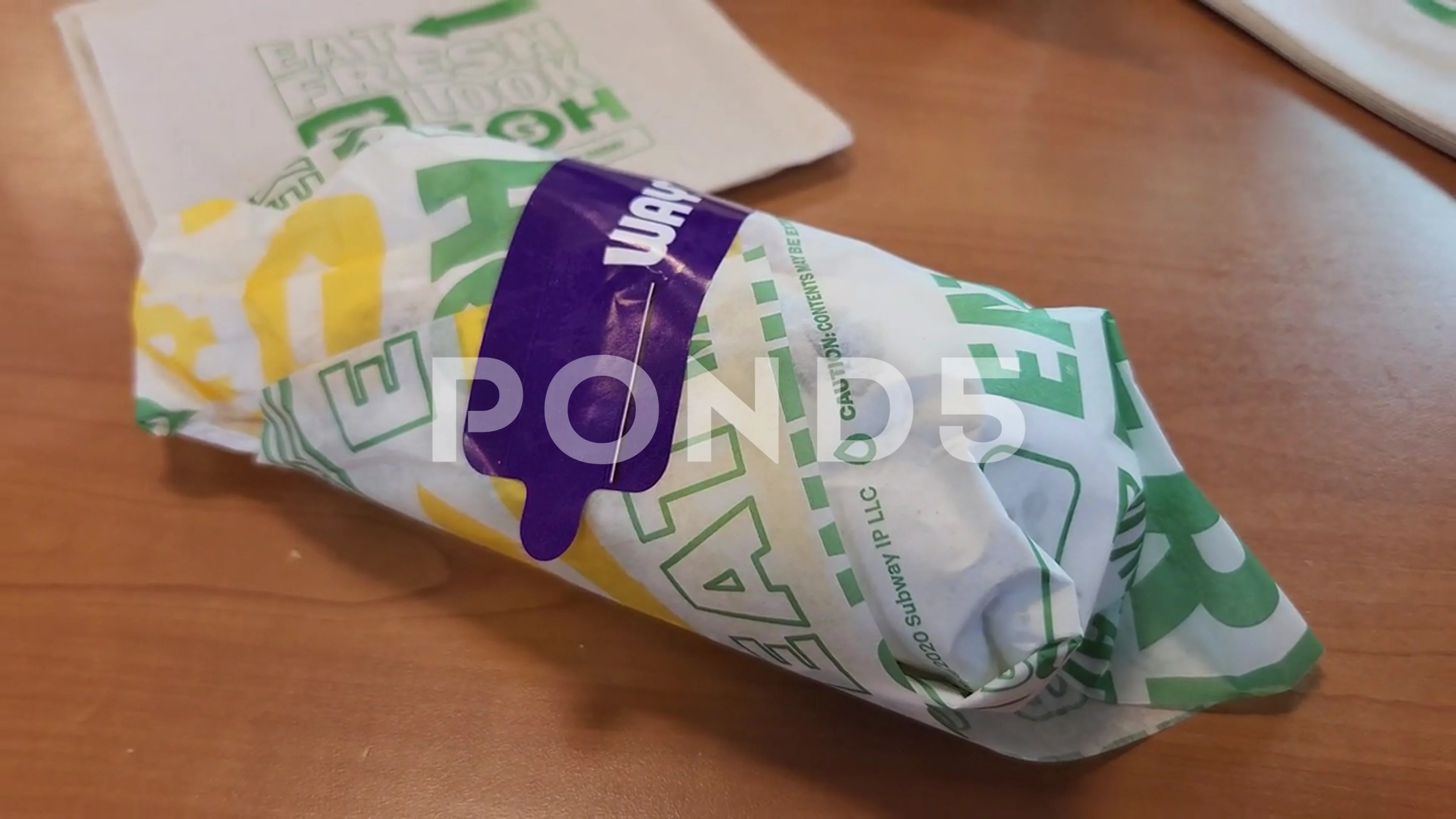 subway sandwich wrapper