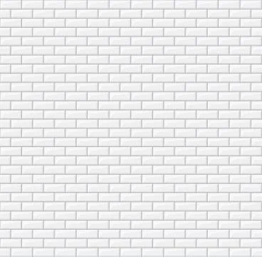 Subway seamless white pattern. Brick wall. Vector illustration Stock Illustration
