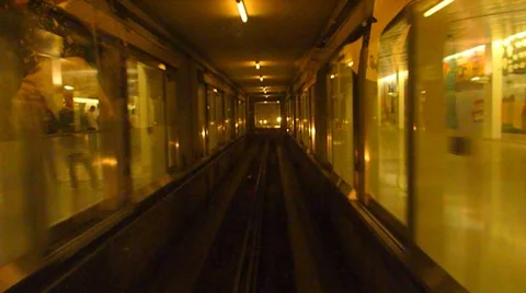 Subway Shuttle Arrival Stock Footage 7136433