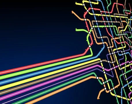 Subway slant Stock Illustration