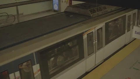 A subway station and a subway train in Panama Stock-Footage 343747863