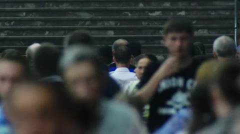 Subway. station. Crowds Stock Footage 12308029
