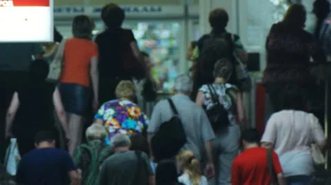 Subway. station. Crowds Stock Footage 12308044