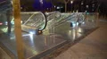 Subway station exit in night megalopolis, people using urban public transport 4k or 4k+ Resolution