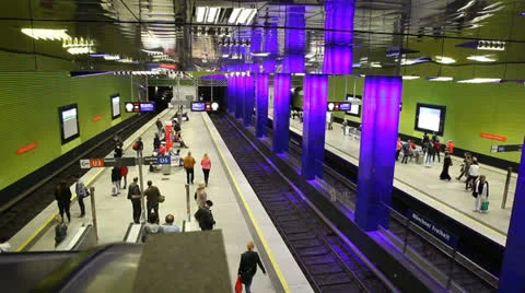 Subway station in Munich, Germany Video stock 23834360