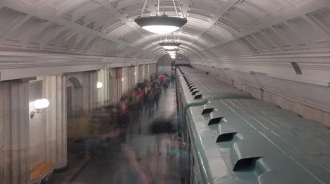 Subway Station Time lapse shoot. Stock Footage 56948693