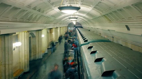 Subway Station Time lapse shoot. Stock Footage 56948729