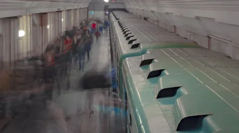Subway Station Time lapse shoot. Stock Footage 56948916