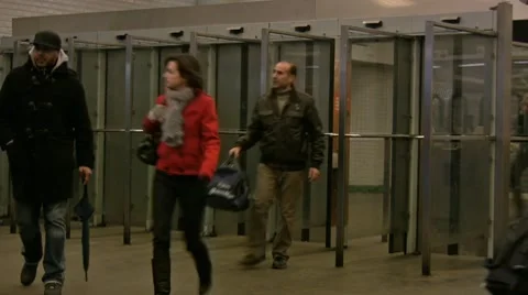 Subway station timelapse Stock Footage 8486575