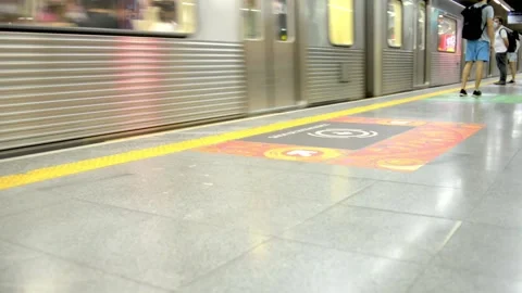 Subway at station underground metro Stock Footage 167088049