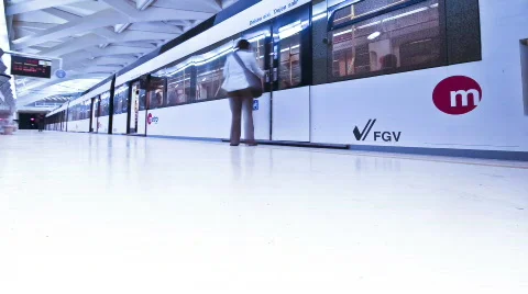 Subway Station in Valencia Stock Footage 672807