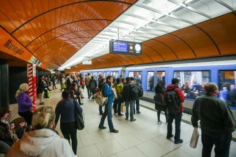 Subway system in Munich Stock Photos