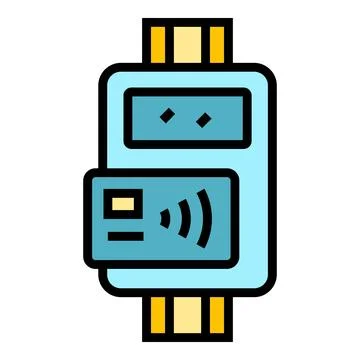 Subway ticket machine icon vector flat Illustrazione stock
