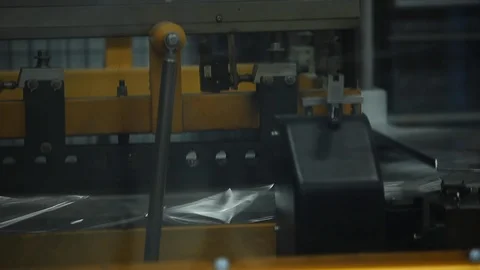 Subway Ticket Packaging machine in industrial factory. Printing metro pass Видео 110771686