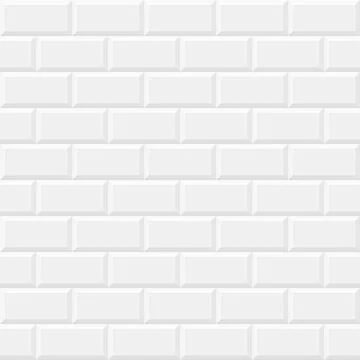 Subway tile seamless pattern white kitchen ceramic Stock Illustration