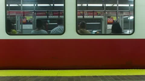 Subway timelapse looking across tracks Video stock 11880639