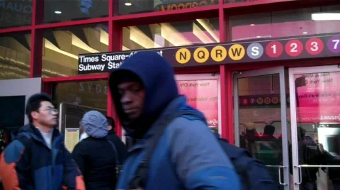 Subway Times Square QuickTime H.264 Stock Footage 634710