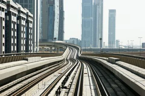 Subway tracks Stock Photos