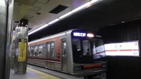 Subway Train Arrives. Stock Footage 136901544