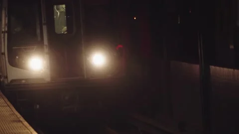 Subway Train Arriving Stock Footage 130485193