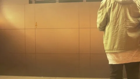 Subway train arriving at an underground station - public transport Stock Footage 92913003