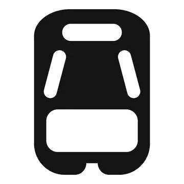 Subway train car front view icon Stock Illustration