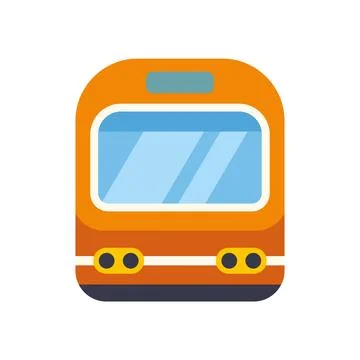 Subway train car front view urban transport Stock Illustration